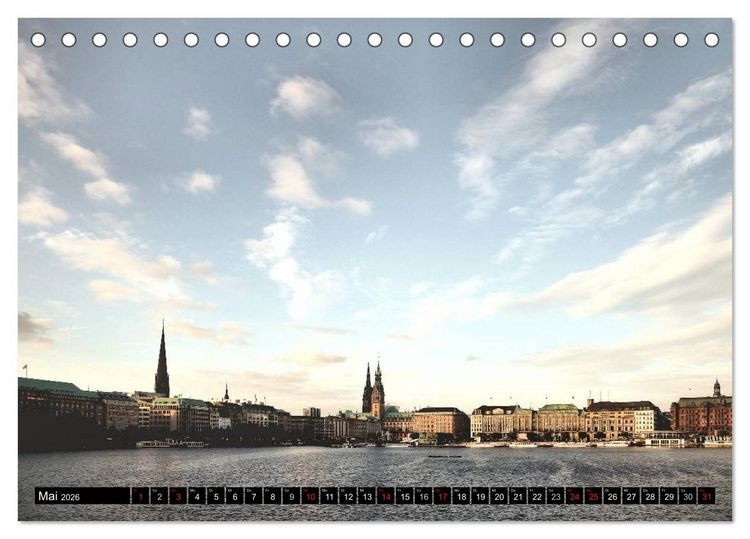 Produktbild: Hamburg - die sch&ouml;nste Stadt der Welt (Tischkalender 2026 DIN A5 quer), CALVENDO Monatskalender