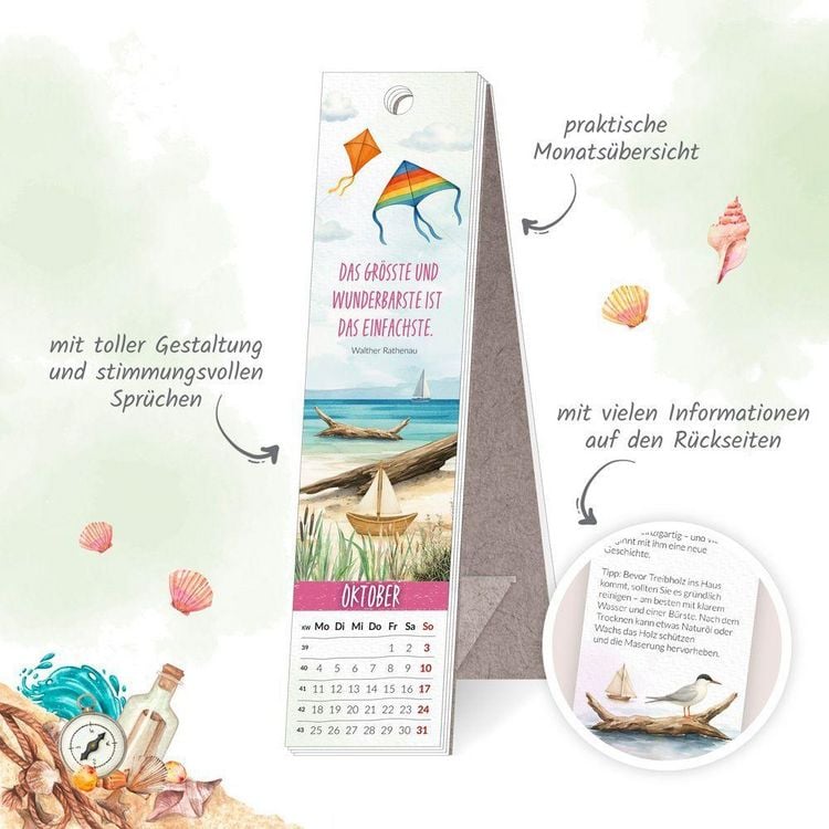 Produktbild: TR&Ouml;TSCH - Lesezeichenkalender K&uuml;stenliebe 2027
