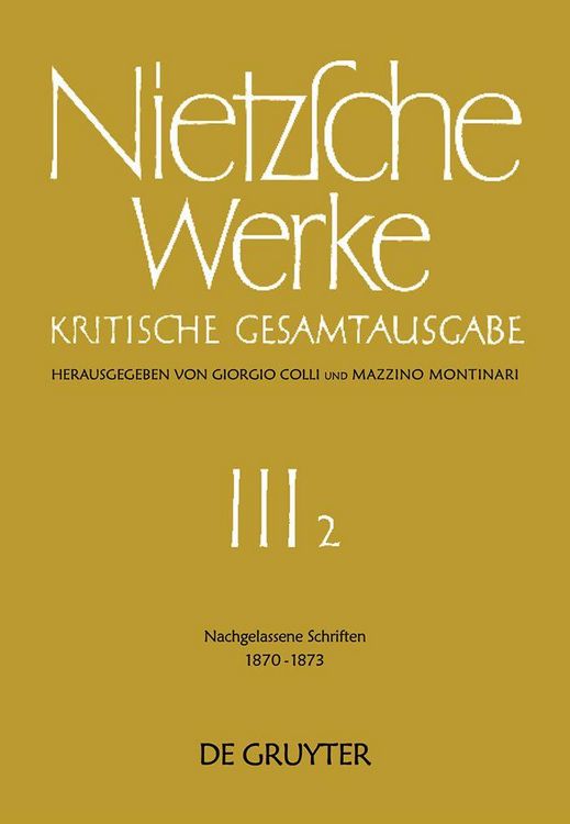 Produktbild: Nachgelassene Schriften 1870 - 1873