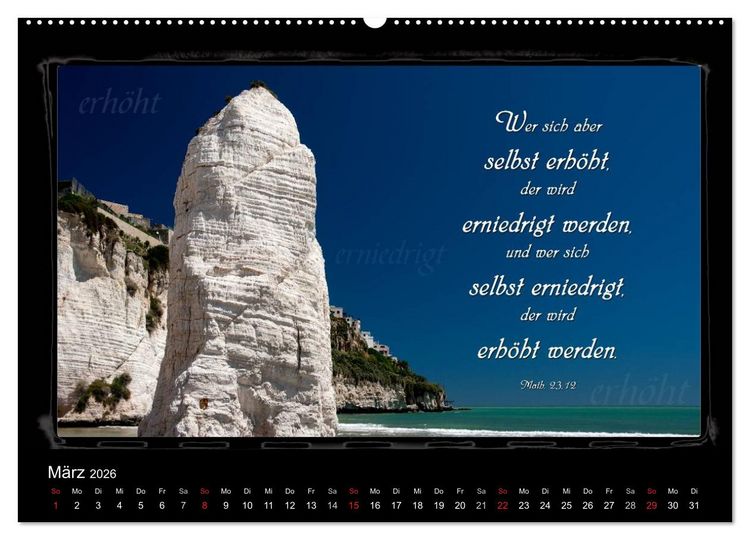 Produktbild: Monat f&uuml;r Monat ein Bibelvers (Wandkalender 2026 DIN A2 quer), CALVENDO Monatskalender