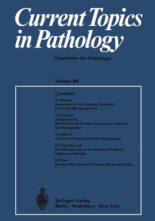 Produktbild: Current Topics in Pathology / Ergebnisse der Pathologie