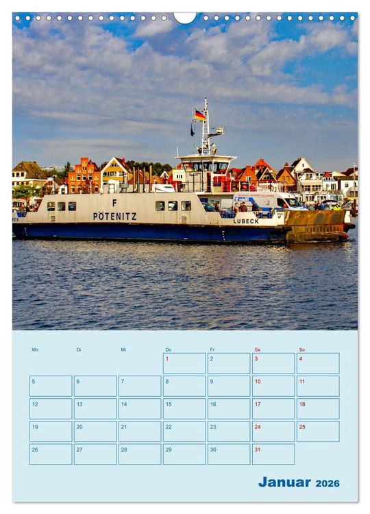 Produktbild: Priwall bei Travem&uuml;nde &ndash; Terminplaner (Wandkalender 2026 DIN A3 hoch), CALVENDO Monatskalender
