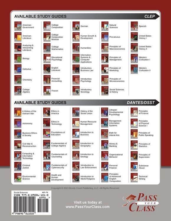 Produktbild: Social Sciences and History CLEP Test Study Guide