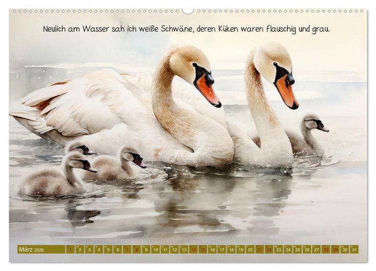 Produktbild: Neulich am Wasser (hochwertiger Premium Wandkalender 2026 DIN A2 quer), Kunstdruck in Hochglanz