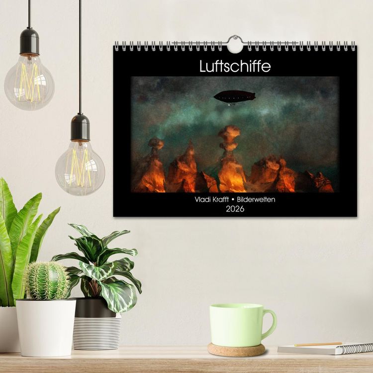 Produktbild: Luftschiffe &uuml;ber fremden Landschaften (Wandkalender 2026 DIN A4 quer), CALVENDO Monatskalender