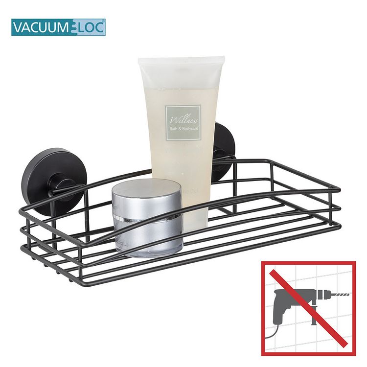 Produktbild: Mod. Vacuum-Loc&reg; Wandablage Schwarz, Befestigen ohne bohren