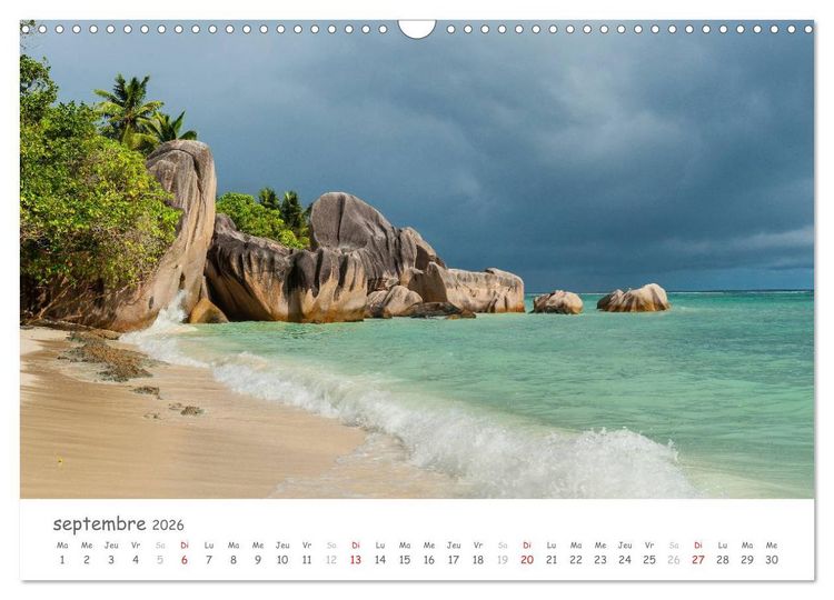 Produktbild: Paysages des Seychelles (Calendrier mural 2026 DIN A3 vertical), CALVENDO calendrier mensuel