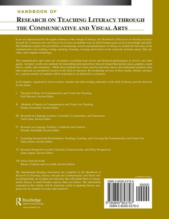 Produktbild: Handbook of Research on Teaching Literacy Through the Communicative and Visual Arts