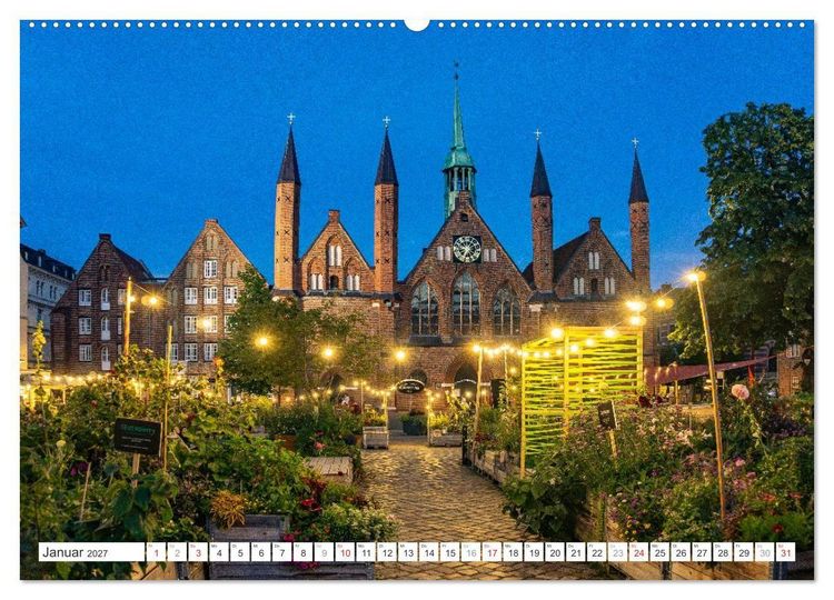 Produktbild: Schleswig-Holstein - Hansestadt L&uuml;beck (hochwertiger Premium Wandkalender 2027 DIN A2 quer), Kunstdruck in Hochglanz