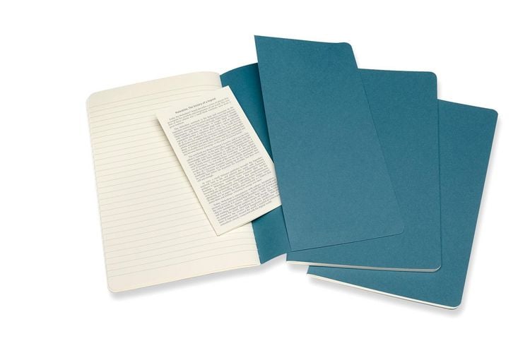 Produktbild: Moleskine Cahier Large/A5, 3er Set, Liniert, Lebhaftes Blau