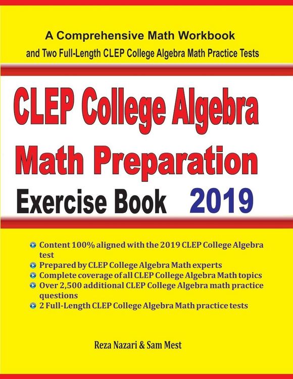 Produktbild: CLEP College Algebra Math Preparation Exercise Book
