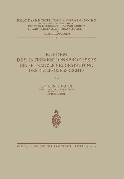 Produktbild: Reform des Interventionsprozesses