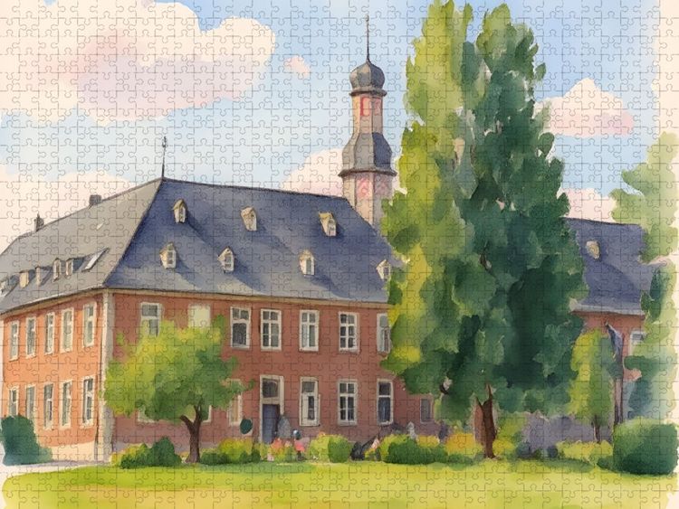Produktbild: CALVENDO Puzzle Nikolaus Kloster bei J&uuml;chen | 1000 Teile Lege-Gr&ouml;&szlig;e 64x48cm Foto-Puzzle f&uuml;r gl&uuml;ckliche Stunden