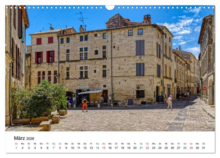 Produktbild: Uz&eacute;s - Charmante Kleinstadt im Gard (Wandkalender 2026 DIN A3 quer), CALVENDO Monatskalender