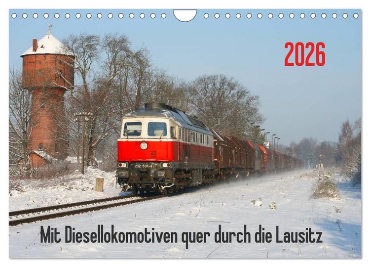 Produktbild: Mit Diesellokomotiven quer durch die Lausitz - 2026 (Wandkalender 2026 DIN A4 quer), CALVENDO Monatskalender