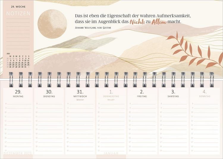 Produktbild: Tischkalender Einatmen. Ausatmen. L&auml;cheln. 2027