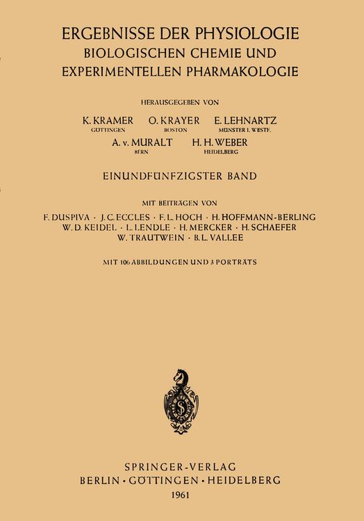 Produktbild: Ergebnisse der Physiologie Biologischen Chemie und Experimentellen Pharmakologie
