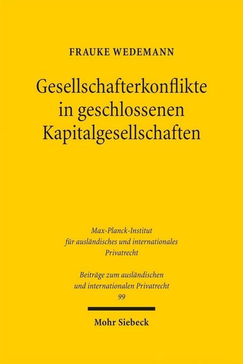 Produktbild: Gesellschafterkonflikte in geschlossenen Kapitalgesellschaften