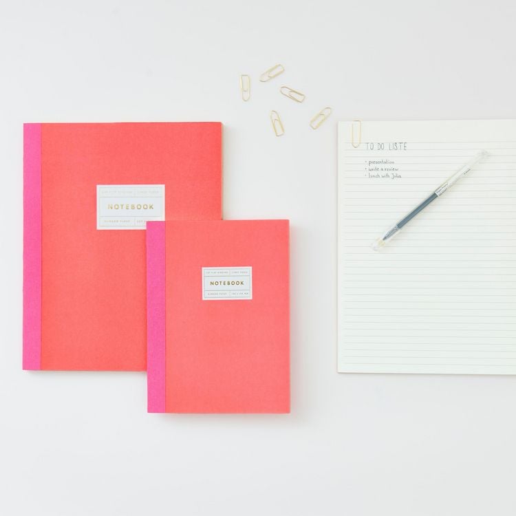 Produktbild: Notizbuch S, Neonrot, 80 Seiten, 100 g/m&sup2;