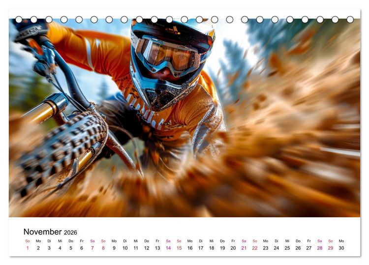 Produktbild: Mountainbike Erlebnisse (Tischkalender 2026 DIN A5 quer), CALVENDO Monatskalender