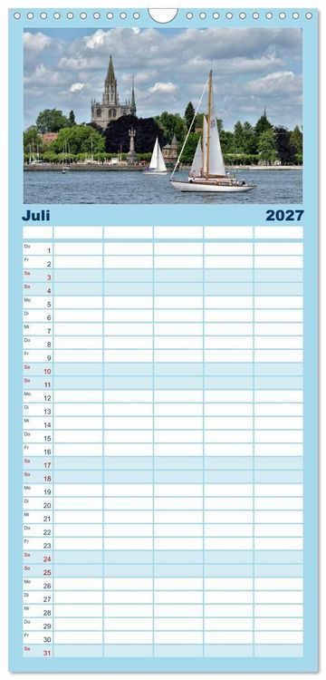 Produktbild: Familienplaner 2027 - Zauberhafter Westlicher Bodensee mit 5 Spalten (Wandkalender, 21 x 45 cm) CALVENDO