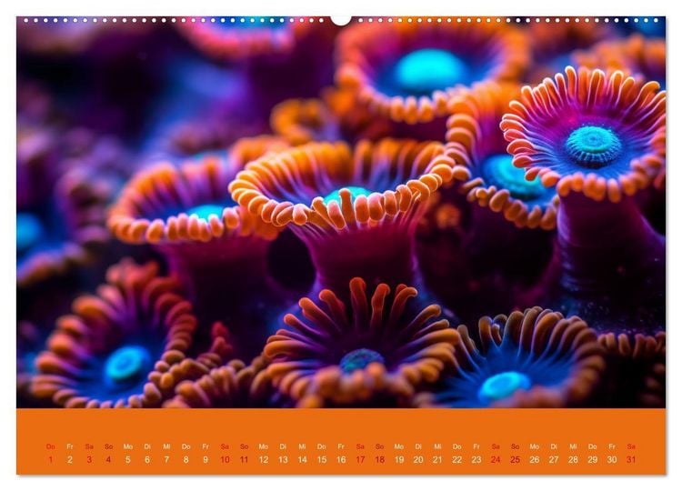 Produktbild: Farbenpracht im Ozean - Die Sch&ouml;nheit der Korallen (hochwertiger Premium Wandkalender 2026 DIN A2 quer), Kunstdruck in Hochglanz