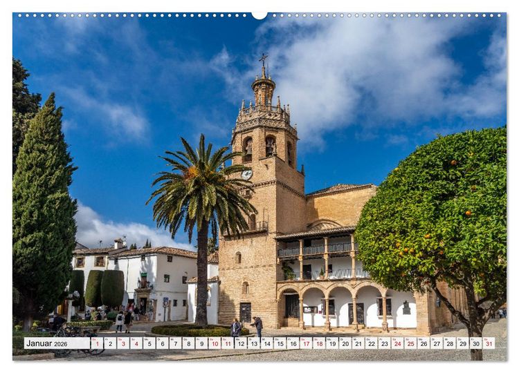 Produktbild: Andalusien - Ronda (hochwertiger Premium Wandkalender 2026 DIN A2 quer), Kunstdruck in Hochglanz