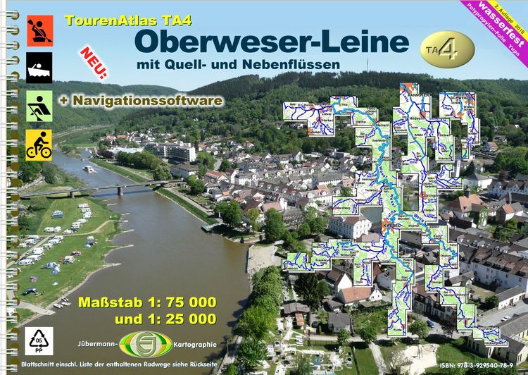 Produktbild: TourenAtlas 04. Oberweser-Leine Wasserwandern 1 : 75 000