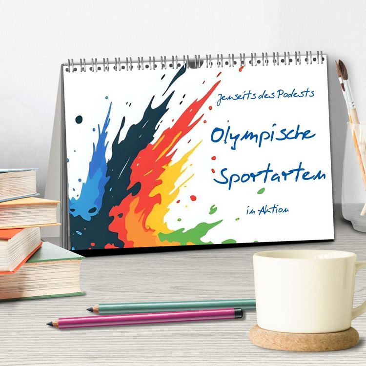 Produktbild: Jenseits des Podests - Olympische Sportarten in Aktion (Tischkalender 2026 DIN A5 quer), CALVENDO Monatskalender