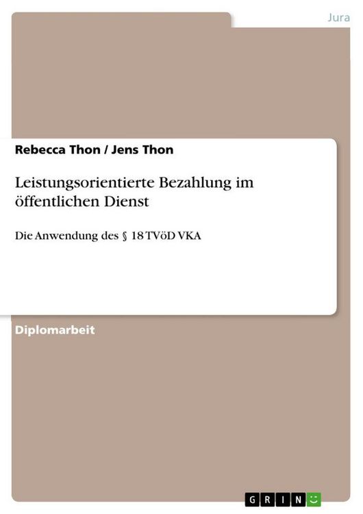 Produktbild: Leistungsorientierte Bezahlung im &ouml;ffentlichen Dienst