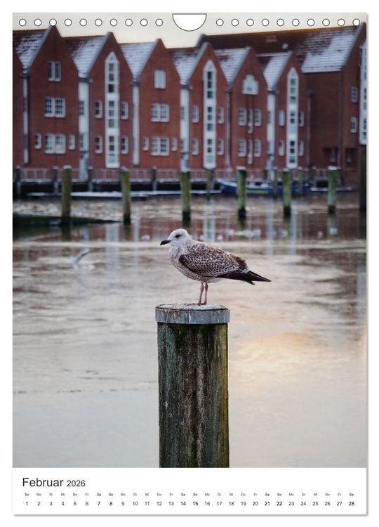 Produktbild: Husum - graue Stadt am Meer (Wandkalender 2026 DIN A4 hoch), CALVENDO Monatskalender