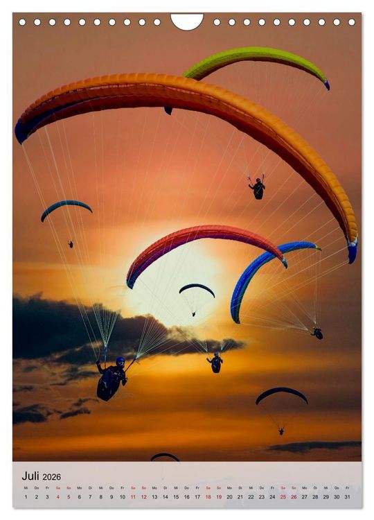 Produktbild: Paragliding - einfach Spa&szlig; (Wandkalender 2026 DIN A4 hoch), CALVENDO Monatskalender