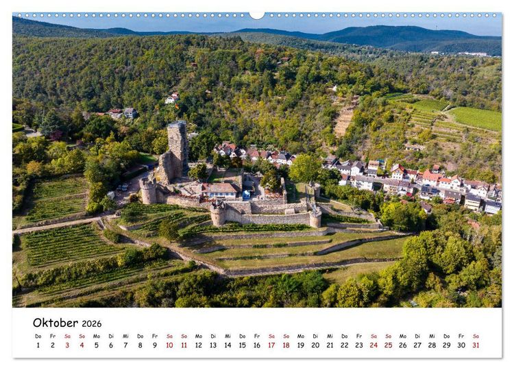 Produktbild: Pf&auml;lzer Burgen (hochwertiger Premium Wandkalender 2026 DIN A2 quer), Kunstdruck in Hochglanz