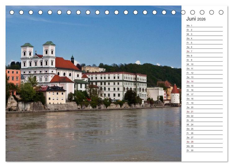 Produktbild: Pittoreskes Passau (Tischkalender 2026 DIN A5 quer), CALVENDO Monatskalender