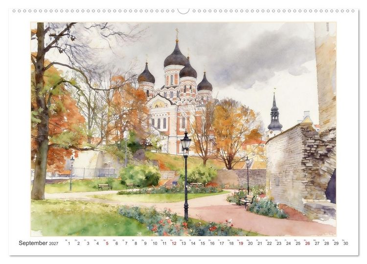 Produktbild: Hauptstadtreise durch's Baltikum (Wandkalender 2027 DIN A2 quer), CALVENDO Monatskalender