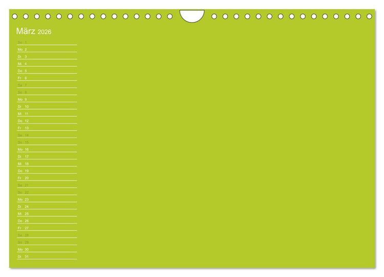 Produktbild: Bastel-Geburtstagskalender gr&uuml;n / Geburtstagskalender (Wandkalender 2026 DIN A4 quer), CALVENDO Monatskalender