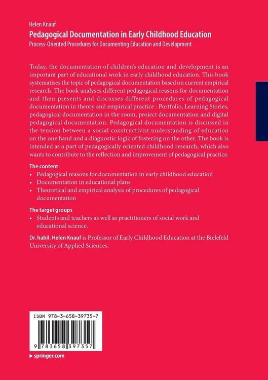 Produktbild: Pedagogical Documentation in Early Childhood Education