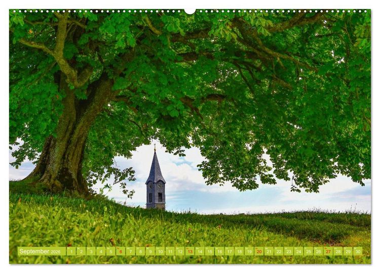 Produktbild: Kirchturmspitzen (hochwertiger Premium Wandkalender 2026 DIN A2 quer), Kunstdruck in Hochglanz