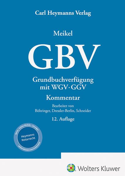 Produktbild: GBV Grundbuchverf&uuml;gung mit WGV und GGV