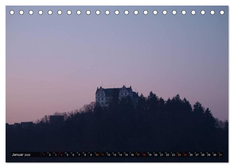 Produktbild: Burgen & Schl&ouml;sser im Odenwald (Tischkalender 2026 DIN A5 quer), CALVENDO Monatskalender