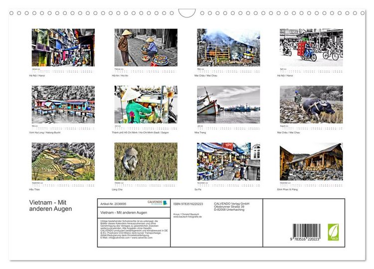 Produktbild: Vietnam - Mit anderen Augen (Wandkalender 2026 DIN A3 quer), CALVENDO Monatskalender