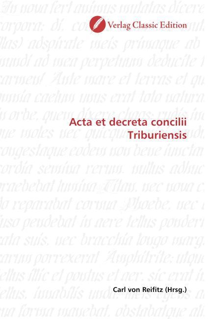Produktbild: Acta et decreta concilii Triburiensis