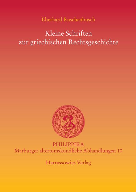 Produktbild: Kleine Schriften zur griechischen Rechtsgeschichte
