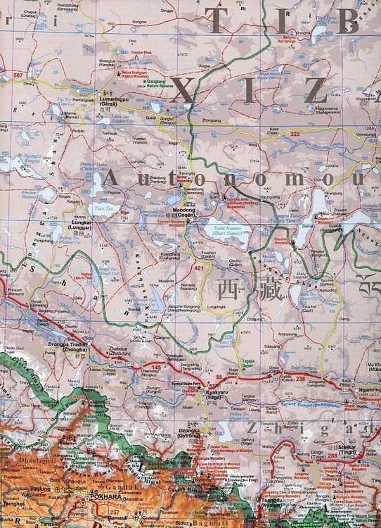 Produktbild: Tibet Geographical Map