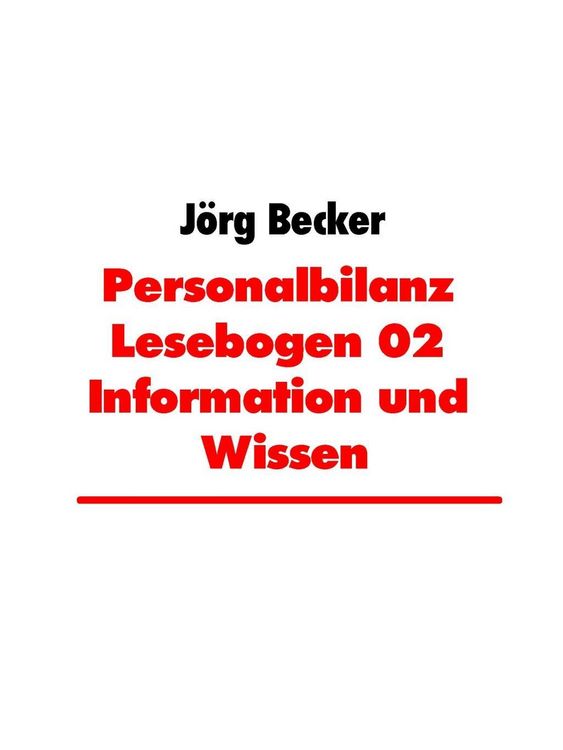 Produktbild: Personalbilanz Lesebogen 02 Information und Wissen