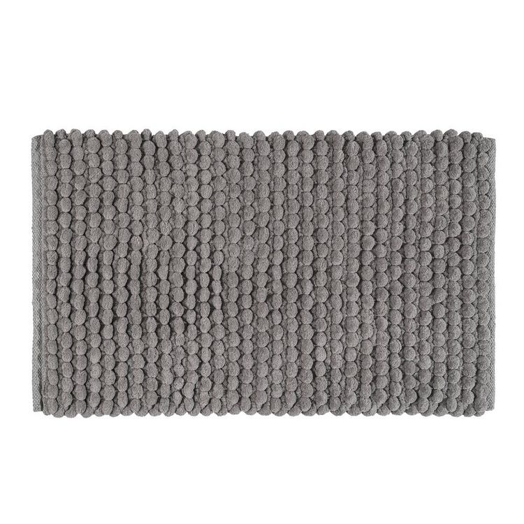 Produktbild: Badteppich Mod. Solivo Grau, 50 x 80 cm, rutschfest und waschbar bis 30 &deg;C