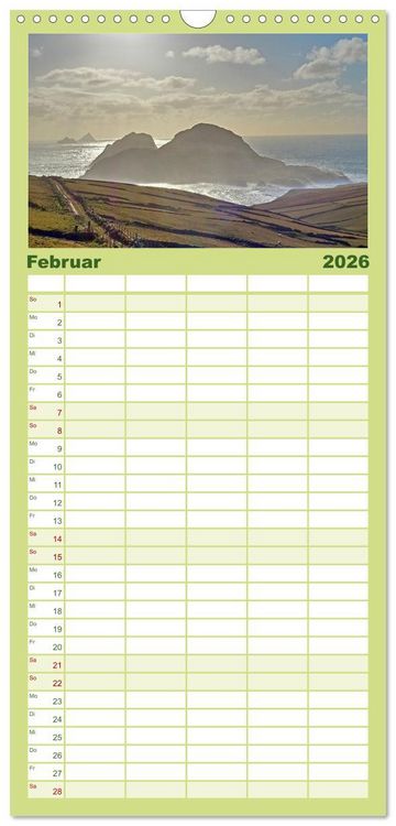 Produktbild: Familienplaner 2026 - Skellig Coast - Irlands sch&ouml;nste K&uuml;ste mit 5 Spalten (Wandkalender, 21 x 45 cm) CALVENDO
