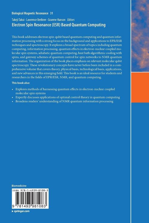 Produktbild: Electron Spin Resonance (ESR) Based Quantum Computing