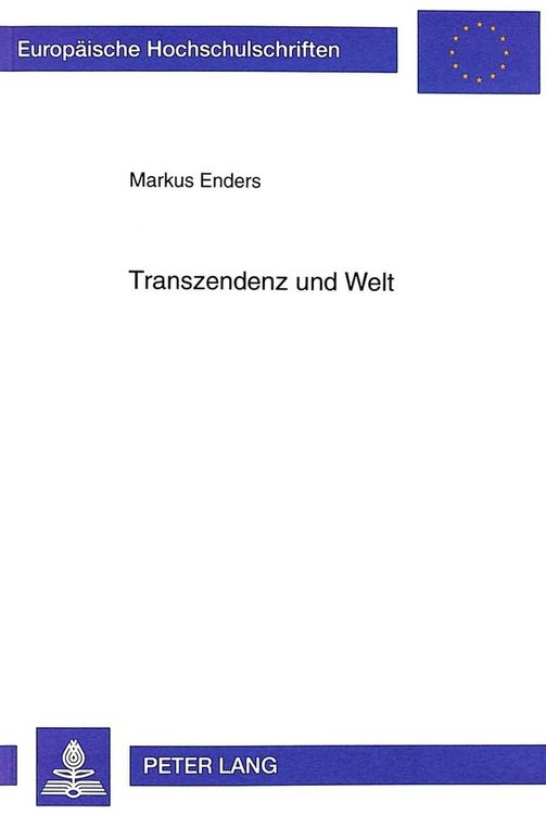 Produktbild: Transzendenz und Welt