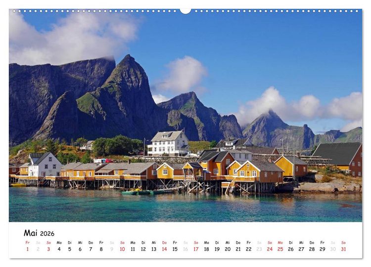 Produktbild: Die Lofoten - Magie des Lichtes (hochwertiger Premium Wandkalender 2026 DIN A2 quer), Kunstdruck in Hochglanz